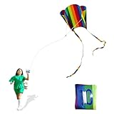 Drachen für Kinder, Beach Kite Rainbow, Regenbogendrachen, Bunter...