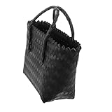 TOYANDONA Handgewebte Strohtasche Damen Korbtasche mit Griff Moderater...