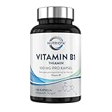 Vitamin B1 (Thiamin) Hochdosiert 100 mg Kapseln – 180 Kapseln -...