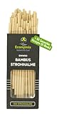 EcoAB - 100 Bambus Strohhalme Knickbar Einweg - Umweltfreundliche...