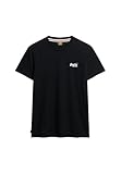 Superdry Herren Essential T-Shirt mit Stickerei Schwarz L