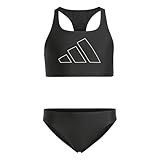 adidas Mädchen Performance Big Bars Bikini Girls, Black/White, 11-12 Years
