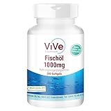Fischöl - 200 Softgels - 3000mg pro Tagesdosis - mit EPA, DHA und Vitamin...