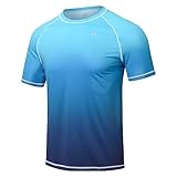 Huayuzh Herren Rashguard T-Shirt Schwimm Shirt Schnelltrocknend Leicht...