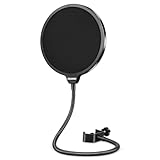 Mikrofon Popschutz,Aokeo Professional Mikrofon Pop Filter Mask Shield Für...