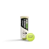 DUNLOP Tennisball Stage 1 Grün - für Kinder und Anfänger auf dem...