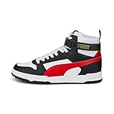 PUMA Unisex Rbd Game Sneaker, White High Risk Red Black Team Gold, 42 EU