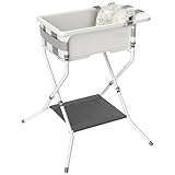 iNeibo Baby Badewanne mit Gestell Babybadewanne Faltbar Baby Wanne mit...