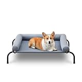 TJSOULER Outdoor-Hundebett mit abnehmbarem Bloster, kühlendes erhöhtes...