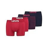 Levi's Herren Levi's Men's Solid and Vintage Stripe Boxers (4 pack) Boxer...