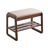 Kleine Fußbank aus Holz – weicher Hocker für den Eingangsbereich,...