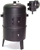 D&L 3in1 BBQ Holzkohlegrill Räuchertonne Räuchergrill Grilltonne Smoker...