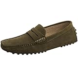 Jamron Herren Wildleder Penny Loafers Gemütlich Fahrende Schuhe Mokassin...