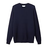 Diana Studio Men's Rundhalsausschnitt aus Kaschmir und Wolle Sweater, blau,...