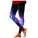 Leggings Damen Bunt Galaxie Kostüm, Galaxy Leggings Damen Hohe Taille...