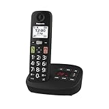 Panasonic KX-TGU130EXB digitales schnurloses Telefon mit Anrufbeantworter,...