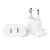 VIEVRE 2 Stück EU Stecker Adapter,US to EU Adapter,Stecker US auf...