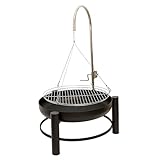 Lemodo Holzkohlegrill | Schwenkgrill mit Kurbel zur Höhenverstellung |...