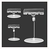 CEHJZQRPL Memo-Clip-Halter Stand 24er-Pack, transparenter Warenschild-Clip...