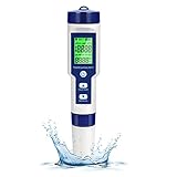 Cuteefun Digitales PH Messgerät, 5-in-1 Wassertester Mit...