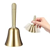 GOMETY Handglocke Klassische, Laute Handglocken aus Massivem Messing Gold...