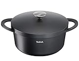 TEFAL TRATTORIA Schmortopf 24 cm, Bräter aus Alugus, antihaft...