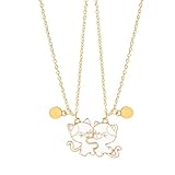 Lusofie 2 Stück Freundschaftskette für 2 Gold Freunde Ketten für 2 für...