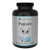 Native Vital® Papain - Hochdosiert 6 Millionen USP/g - 180 Kapseln - aus...
