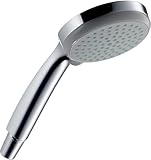 hansgrohe Croma 100 - Duschkopf, Handbrause mit 4 Strahlarten, runde...