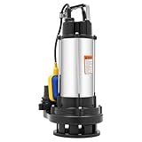 Fichiouy Edelstahl Tauchdruckpumpe, Tauchpumpe für Abwasser 1500 W mit...