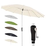 Doppler Sonnenschirm für den Garten Asia Look SL-AZ Auto Tilt 250cm Natur...