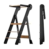 COSYLAND Kinder Lernturm klappbar - Faltbarer Holz Learning Tower - 2-Fach...