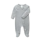 KIDDLETOWN Baby Schlafanzug, Neugeborene Strampler Doppelreißverschluss,...