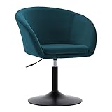Duhome Schminkstuhl Höhenverstellbar, Lounge Sessel aus Samt Drehbar...