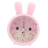 ULTECHNOVO Niedlicher Hasenohr Wecker Aus Kunststoff Mit Nachtlicht Für...