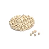 suwineo 100 Stück 10mm Natur Holzkugeln mit Loch, Runde Holzperlen zum...