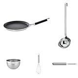 RÖSLE Pfannkuchen Set 5 teilig, Pfanne 28 cm, Schüssel 3,1 Liter,...