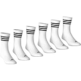 adidas 3 Stripes Socks Socken 6er Pack (DE/NL/SE/PL, Numerisch, 37, 39,...
