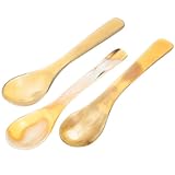 HOMSFOU 3 Stück Hornlöffel Kinderlöffel Kaffeerührlöffel Joghurt Senf...