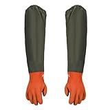 SZKKQKJ Pond Cleaning Gloves, A Long Section of Safety Work Gloves, 74 CM,...