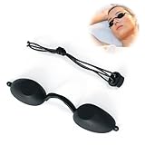 Wcawnlt Solarium Brille, UV Schutzbrille aus Silikon Schwarz...