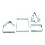 BekkiB 2250-4er Set 'Lebkuchenhaus' - Kleines Knusperhäuschen zum...