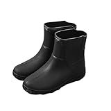 FNKDOR Gummistiefel Herren Wasserdicht Rutschfest Halbhoher Regenstiefel gr...