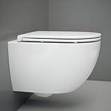 UDiseño Hänge WC Spülrandlos, Wand WC Hängend, Bis 400kg Belastbar,...