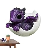Drache im Ei, Babydrache in Eierschale, Drachenstatue, niedliche...