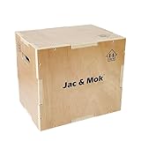 Jac & Mok 3 in 1 Holz Plyo Box-Jumping Box-Non-Slip Plyometric Box for...