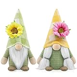 Godeufe 2er Set Sommer Wichtel Figuren Blume Frühling Dekoration...