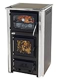 DanDiBo A Kaminofen mit Backfach und Herdplatte Glaskeramik ABC Concept 2...