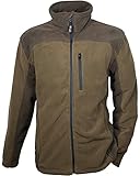 HUBERTUS Herren Fleece Jagdjacke Oliv Braun (XL)