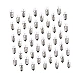 Ciieeo 50 Stück Miniatur Glühbirnen Schraubbasis Kleine Lampen für...